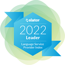 Slator Logo Slator Leader Logo for Language Services Provider